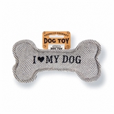 Thumbnail 1 - "I Love My Dog" Squeaky Bone Dog Toy