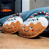 Thumbnail 2 - Named Christmas Pudding Dog Toys