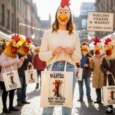 Thumbnail 1 - Wallace & Gromit Feathers Recycled Cotton Shopper Bag