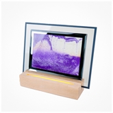 Thumbnail 2 - Moodscape Purple Sand Picture with Wooden Base