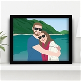 Thumbnail 1 - Personalised Couples "Photo-to-Painting" Hand Illustrated Framed Prints