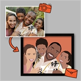 Thumbnail 7 - Personalised Couples "Photo-to-Painting" Hand Illustrated Framed Prints