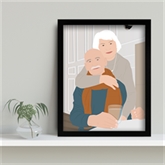 Thumbnail 1 - Personalised Grandparents "Photo-to-Painting" Hand Illustrated Framed Prints
