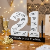 Thumbnail 1 - 21st Birthday Wooden Numbers and Pen