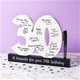Thumbnail 1 - 30th Birthday Signature Numbers and Pen