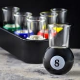 Thumbnail 8 - Pool Shot Glasses Set of 6 with Rack Tray