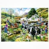 Thumbnail 2 - Another Day on the Farm 1000 Piece Falcon Jigsaw Puzzle
