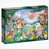 Thumbnail 1 - Owls In The Wood 1000 Piece Falcon Jigsaw Puzzle
