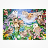 Thumbnail 2 - Owls In The Wood 1000 Piece Falcon Jigsaw Puzzle