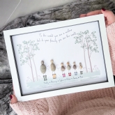 Thumbnail 1 - Personalised  Framed Family Welly Boots Pebble Art 