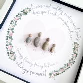 Thumbnail 6 - Personalised Framed Family Pebble Art