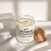 Thumbnail 2 - Personalised Birthday Candle - "Looking This Good Should be Illegal"