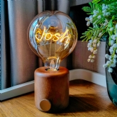 Thumbnail 1 - Personalised LED Any Name or Word Glass Bulb & Stand