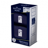 Thumbnail 1 - Men's Doctor Who Tardis Socks Gift Set