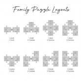 Thumbnail 5 - Metallic Family Puzzle Pieces Personalised Framed Print