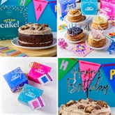 Thumbnail 1 - Celebration Birthday Cakes with Candles & Topper