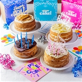 Thumbnail 5 - Celebration Birthday Cakes with Candles & Topper