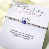 Thumbnail 2 - Handmade Silver Evil Eye Bracelet