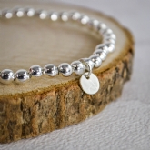 Thumbnail 6 - Personalised Handmade Elasticated Silver Initial or Heart Bracelet