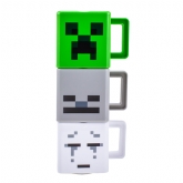 Thumbnail 2 - Set of 3 Minecraft Stacking Mugs