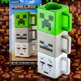 Thumbnail 1 - Set of 3 Minecraft Stacking Mugs