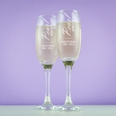 Thumbnail 1 - Personalised Pearl Anniversary Champagne Flutes
