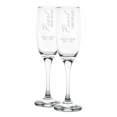 Thumbnail 3 - Personalised Pearl Anniversary Champagne Flutes