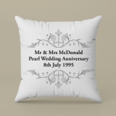 Thumbnail 2 - Personalised Pearl Anniversary Cushion