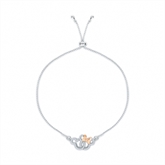 Thumbnail 2 - Sterling Silver 925 Plated Disney Minnie & Mickey Mouse Lariat Bracelet