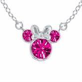 Thumbnail 1 - Sterling Silver Disney Minnie Mouse Birthstone Month Necklaces
