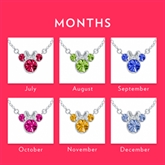 Thumbnail 3 - Sterling Silver Disney Minnie Mouse Birthstone Month Necklaces