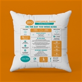 Thumbnail 4 - Personalised The Day You Were Born Birthday Cushion