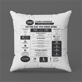 Thumbnail 7 - Personalised The Day You Were Born Birthday Cushion