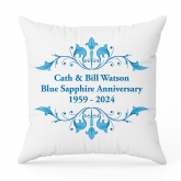 Thumbnail 5 - Personalised Blue Sapphire Anniversary Cushion
