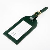 Thumbnail 6 - Personalised Green Foiled Leather Luggage Tag