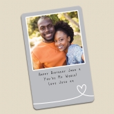 Thumbnail 4 - Personalised Romantic Metal Wallet Photo Card