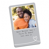 Thumbnail 6 - Personalised Romantic Metal Wallet Photo Card