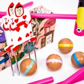 Thumbnail 1 - Queen of Hearts Flamingo Croquet Set