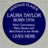 Thumbnail 1 - Personalised Spoof Blue Heritage Plaque