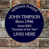 Thumbnail 12 - Personalised Spoof Blue Heritage Plaque