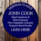 Thumbnail 9 - Personalised Spoof Blue Heritage Plaque