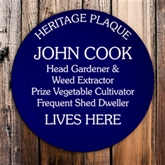 Thumbnail 9 - Personalised Spoof Blue Heritage Plaque