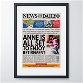 Thumbnail 1 - Personalised "Retirement" Newspaper Front Page