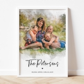 Thumbnail 2 - Personalised Watercolour Style Custom Family Portraits