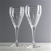 Thumbnail 2 - Personalised Pair Of Crystal Wine Glasses
