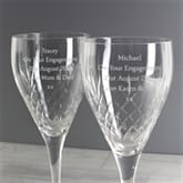 Thumbnail 1 - Personalised Pair Of Crystal Wine Glasses