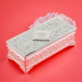 Thumbnail 1 - Antique Style Personalised Silver Plated Jewellery Box