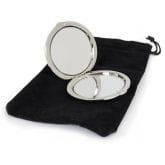 Thumbnail 4 - Silver Plated Personalised Compact Mirror