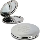 Thumbnail 3 - Silver Plated Personalised Compact Mirror