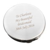 Thumbnail 5 - Silver Plated Personalised Compact Mirror